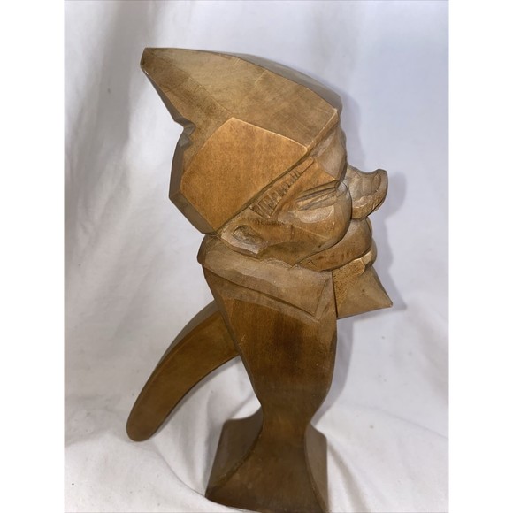 Vintage German Drechselstube Hand Carved Wooden Gnome Man Nutcracker 9 In Tall - Picture 2 of 7